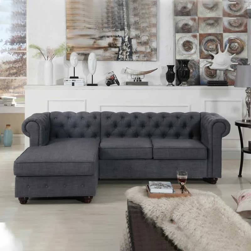 Alderwood Sectional Sofa with Fabric Covering