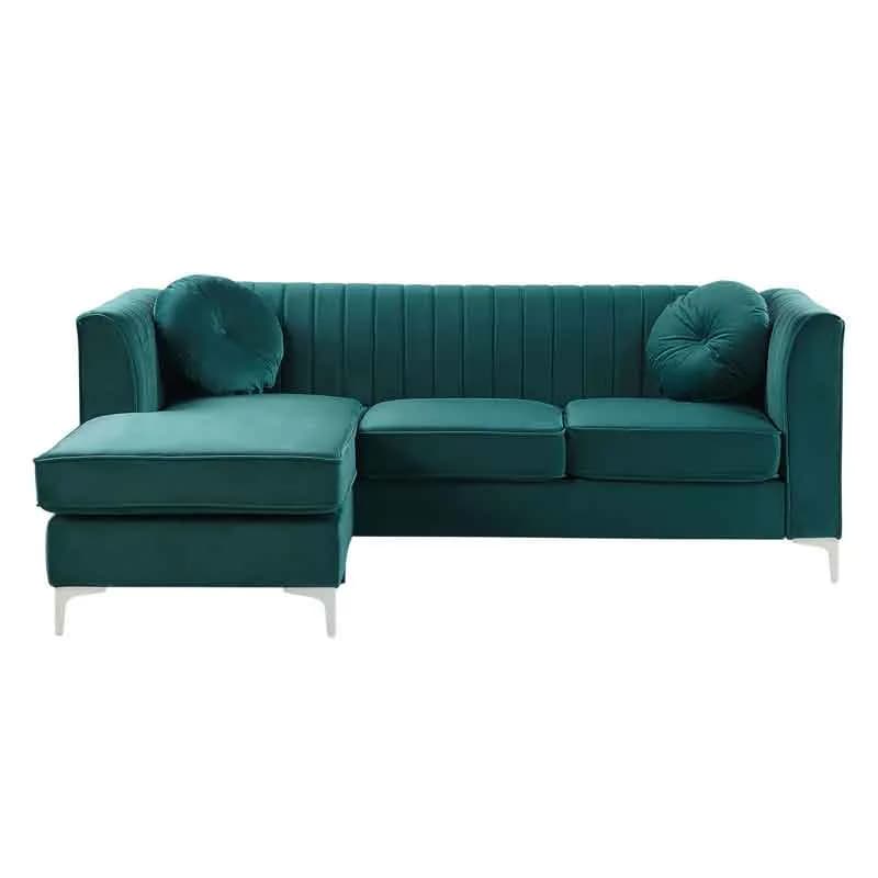 Cargill Wide Velvet Sofa & Chaise