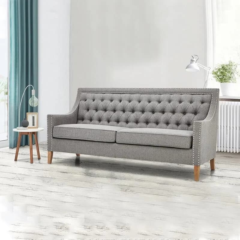 Traditional Loveseat with Button Tufting