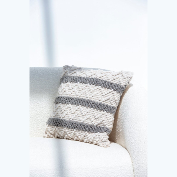 Zigzag Wool & Cotton Cushion With Filler